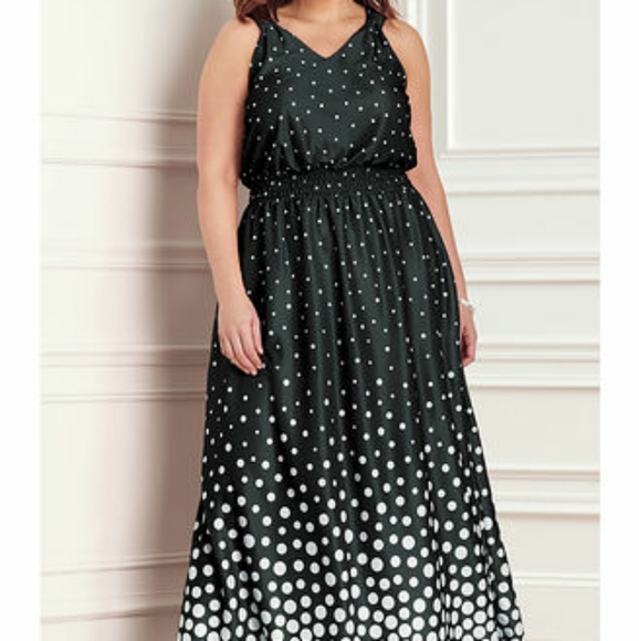 Anthony Richards Dresses & Skirts - Anthony‎ Richard 1X Sleeveless Polka-dot Dress